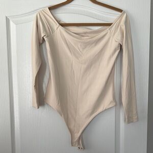nuuds Cream Long Sleeve Bodysuit